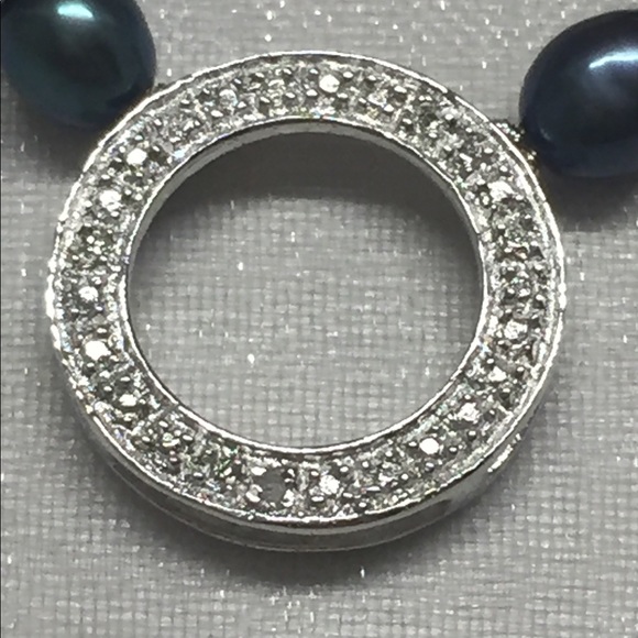 SALE✂️GENUINE PEARLS/SILVER NECKLACE - Picture 3 of 8